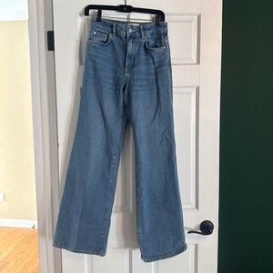 Sezane New 70's Trousers Denim Blue - Size 4